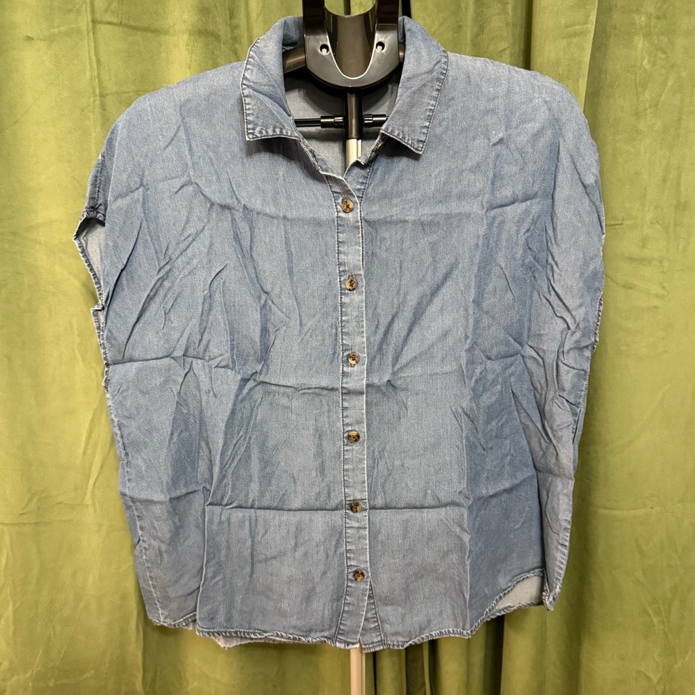 Forever 21 Light Blue Denim Shirt - Size L